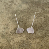 itty bitty cloud drop earrings