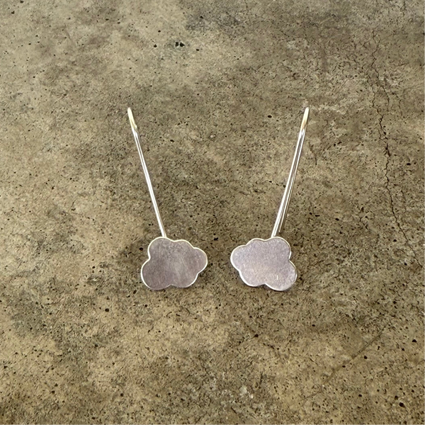 itty bitty cloud drop earrings