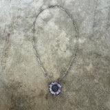 small amethyst slice necklace