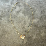 small aquamarine freeform necklace