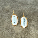 solar quartz vermeil earrings