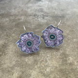 amethyst slice earrings