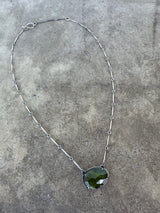 vesuvianite freeform necklace