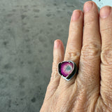 bullseye tourmaline slice ring - Lisa Crowder Studio