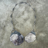 lepidolite and enamel necklace