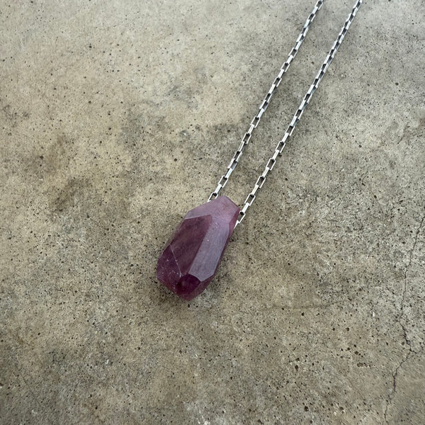tourmaline geometric pendant