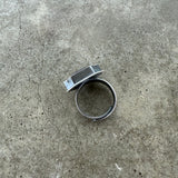 geometric sapphire ring