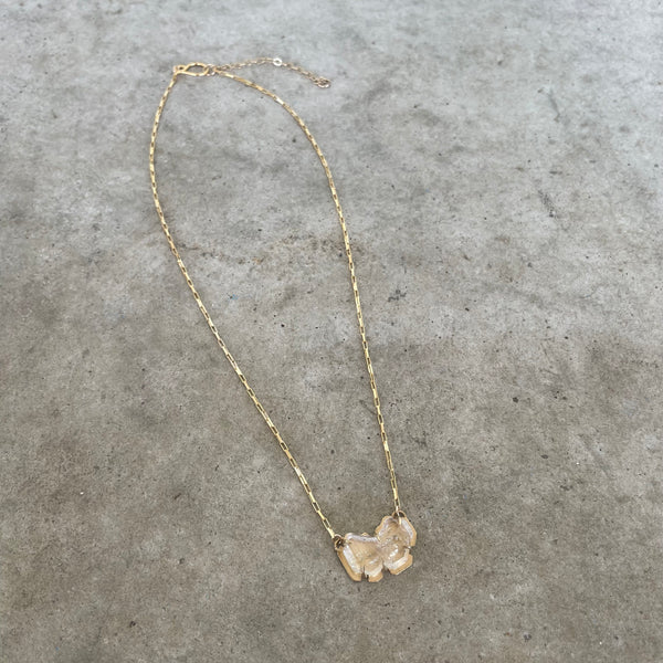 herkimer double point necklace
