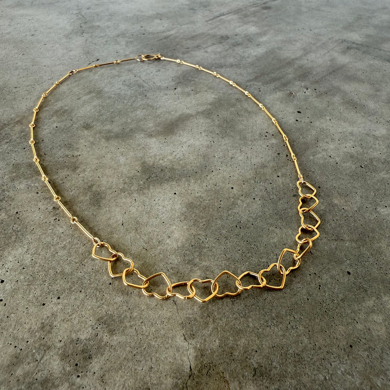 string of hearts necklace