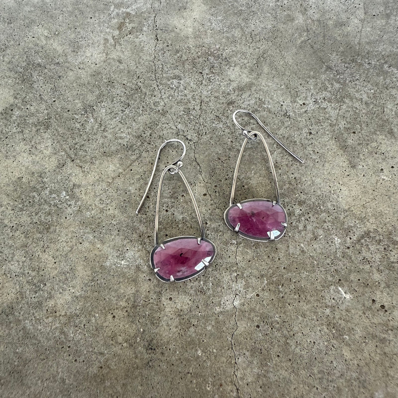 ruby arc earrings