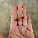 hessonite garnet freeform earrings - Lisa Crowder Studio