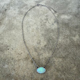 welo opal single stone necklace