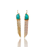 amazonite fringe earrings - Lisa Crowder Studio