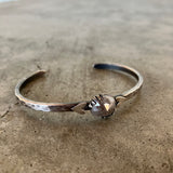 salt & pepper diamond heart cuff bracelet