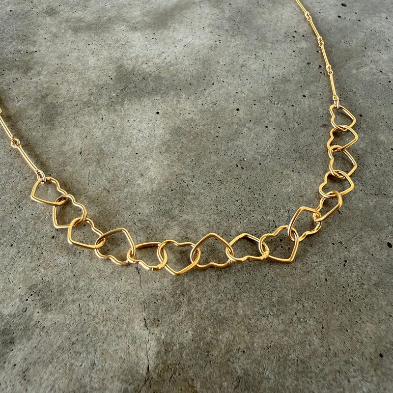 string of hearts necklace