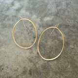 elongated large oval hoops