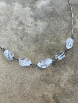 5 stone herkimer diamond necklace - Lisa Crowder Studio