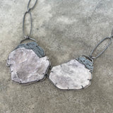 lepidolite and enamel necklace