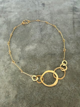 small rough cut multi jumble necklace