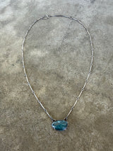 teal kyanite freeform necklace - Lisa Crowder Studio
