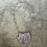 lepidolite freeform necklace