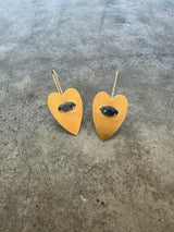 evil eye heart earrings-vermeil - Lisa Crowder Studio