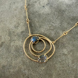 small constellation necklace with labradorite