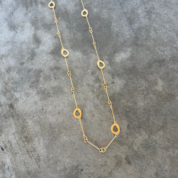 long single rough cut necklace
