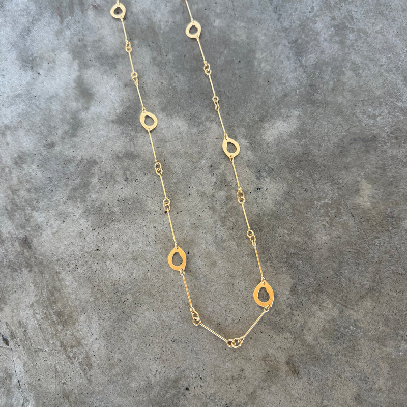 long single rough cut necklace