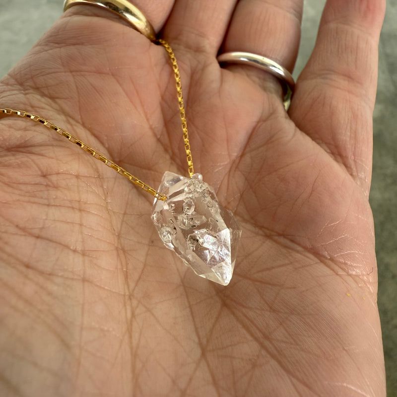 herkimer diamond pendant