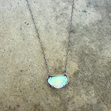 welo opal single stone necklace
