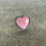pink conch heart ring