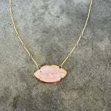 rose quartz lips necklace - Lisa Crowder Studio