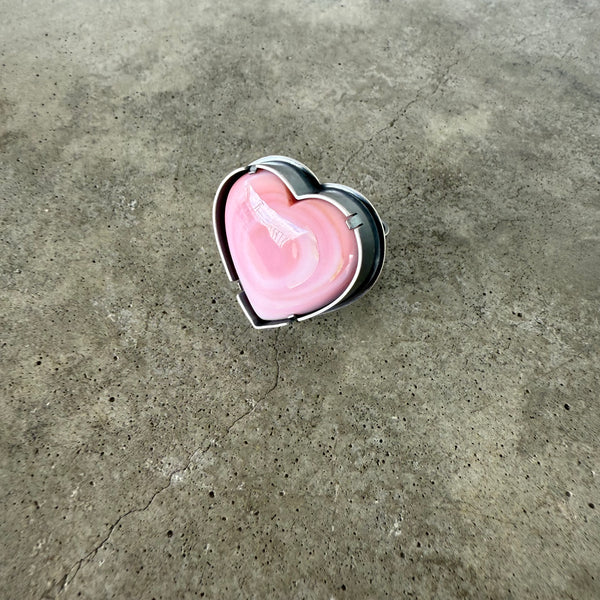 pink conch heart ring
