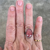 rhodochrosite freeform ring