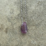 pink tourmaline faceted pendant