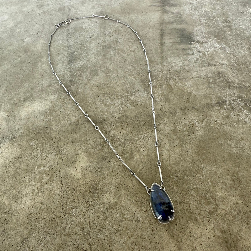 kyanite teardrop necklace