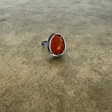 freeform carnelian ring - Lisa Crowder Studio