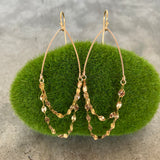 starburst double chain earrings