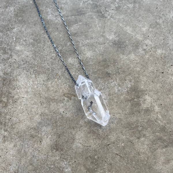 large herkimer diamond necklace