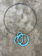rough cut freeform enamel pendant - Lisa Crowder Studio