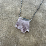 raw amethyst necklace