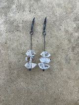 triple herkimer earrings - Lisa Crowder Studio