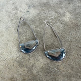 sapphire arc earrings