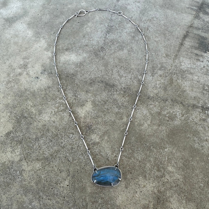 labradorite freeform necklace
