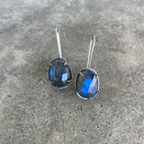 labradorite oval earrings