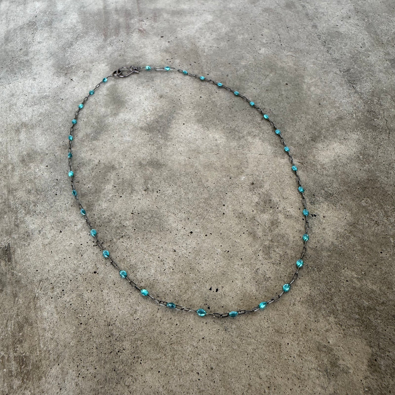 teal enamel layering chain