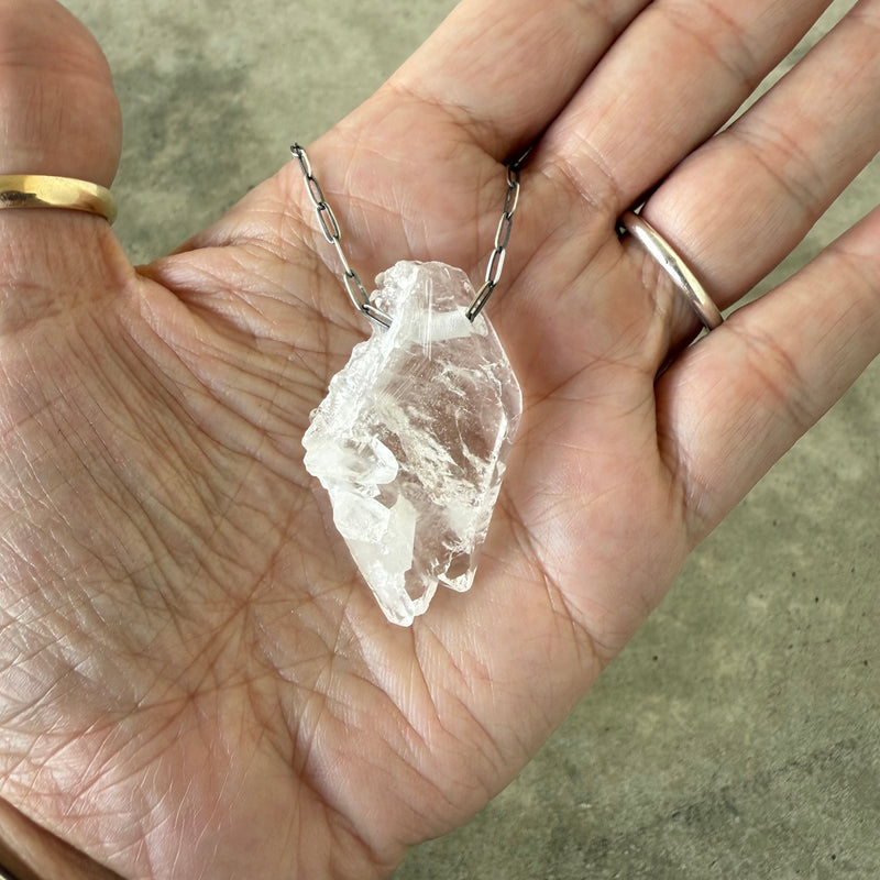 large quartz necklace