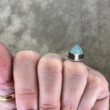 aquamarine rib ring - Lisa Crowder Studio