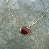 hessonite garnet freeform necklace-vermeil - Lisa Crowder Studio